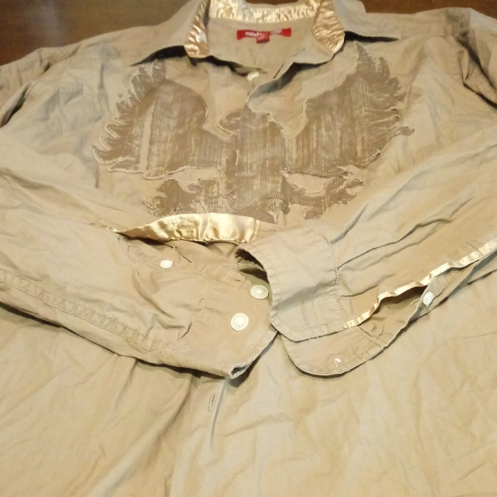 SALTY L/S Graphics Button Down Shirt Size XL - Picture 2 of 3
